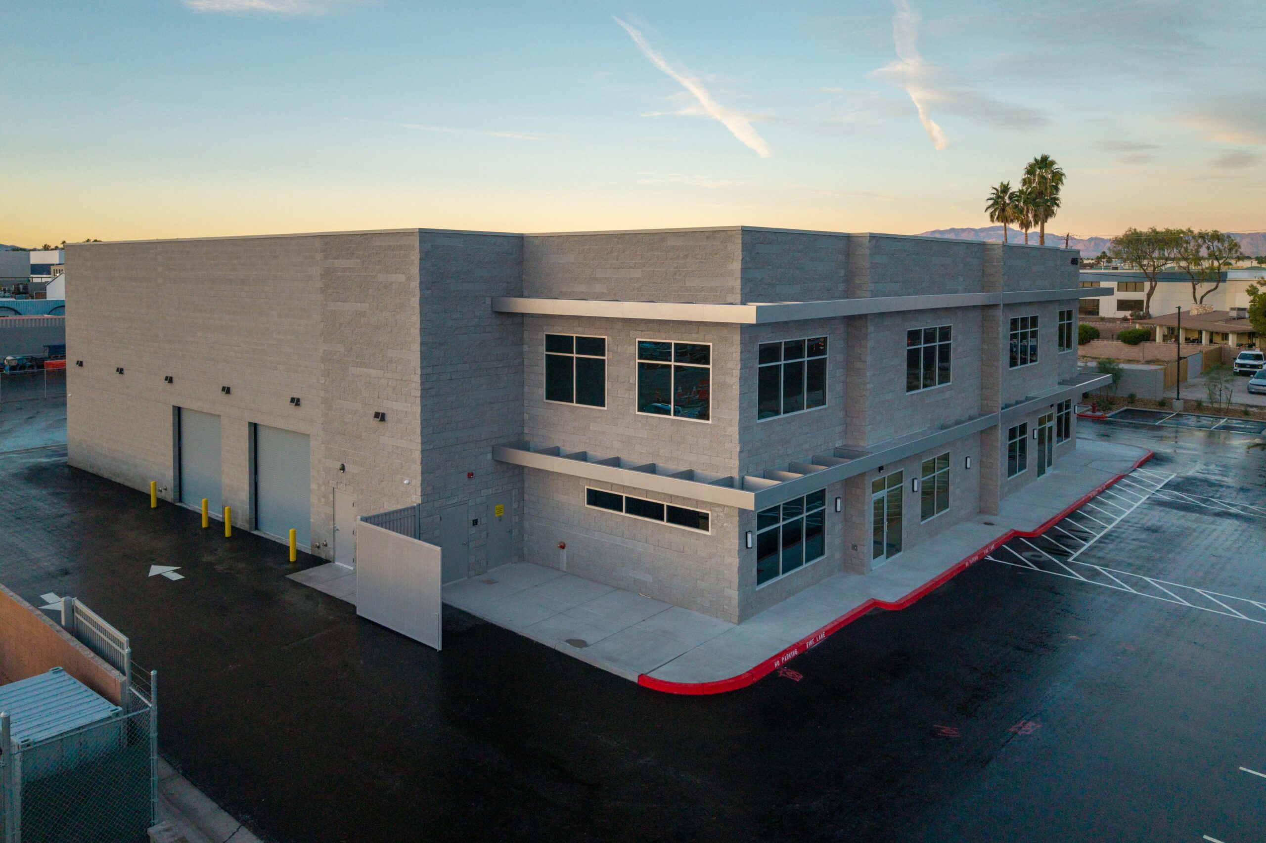 DirtCo Warehouse and Office Space Dirtco warehouse and office space at sunrise